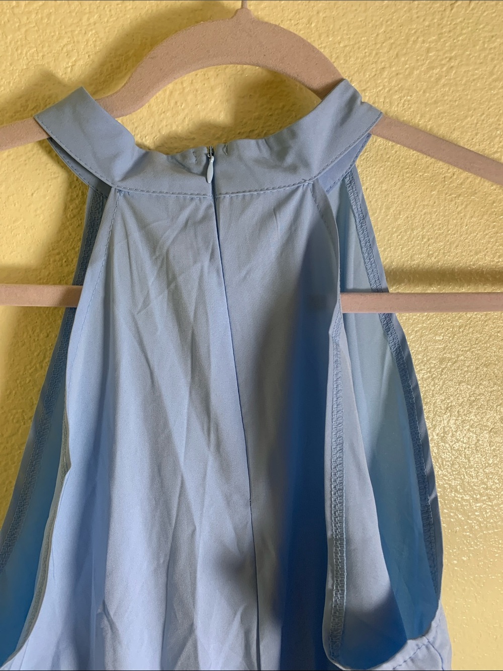 NWOT Light Blue Halter Maxi Dress, Size L - Picture 4 of 6